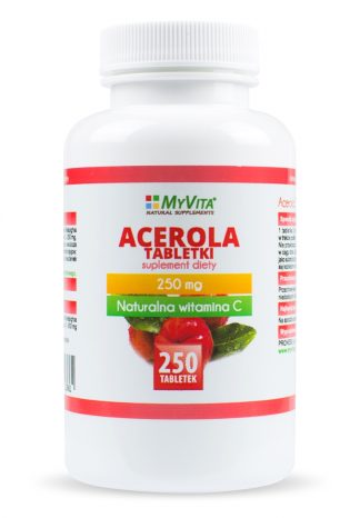 Acerola- naturalna witamina C – MyVita, 100 tabletek, 250 tabletek – MyVita, 100 tabletek, 250 tabletek