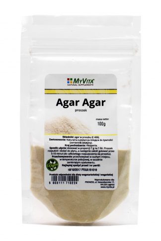 Agar Agar- naturalna żelatyna – MyVita, 30 g, 100 g