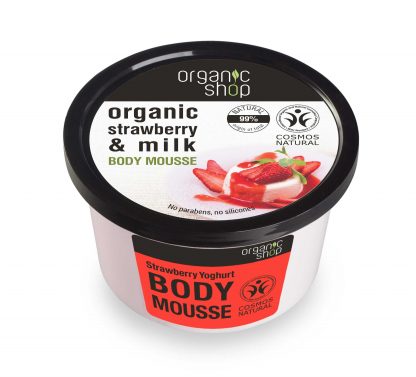 Mus do ciała truskawkowy jogurt – Organic Shop, 250 ml