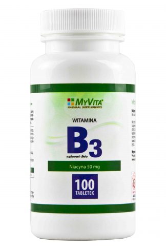 Witamina B3 niacyna 50mg – MyVita, 100 tabletek – MyVita, 100 tabletek