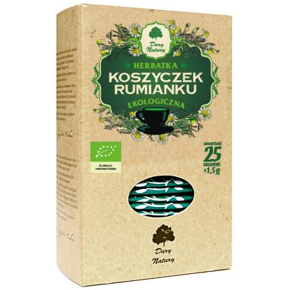 Rumianek- herbatka ekspresowa – Dary Natury, 25 saszetek po 1,5g